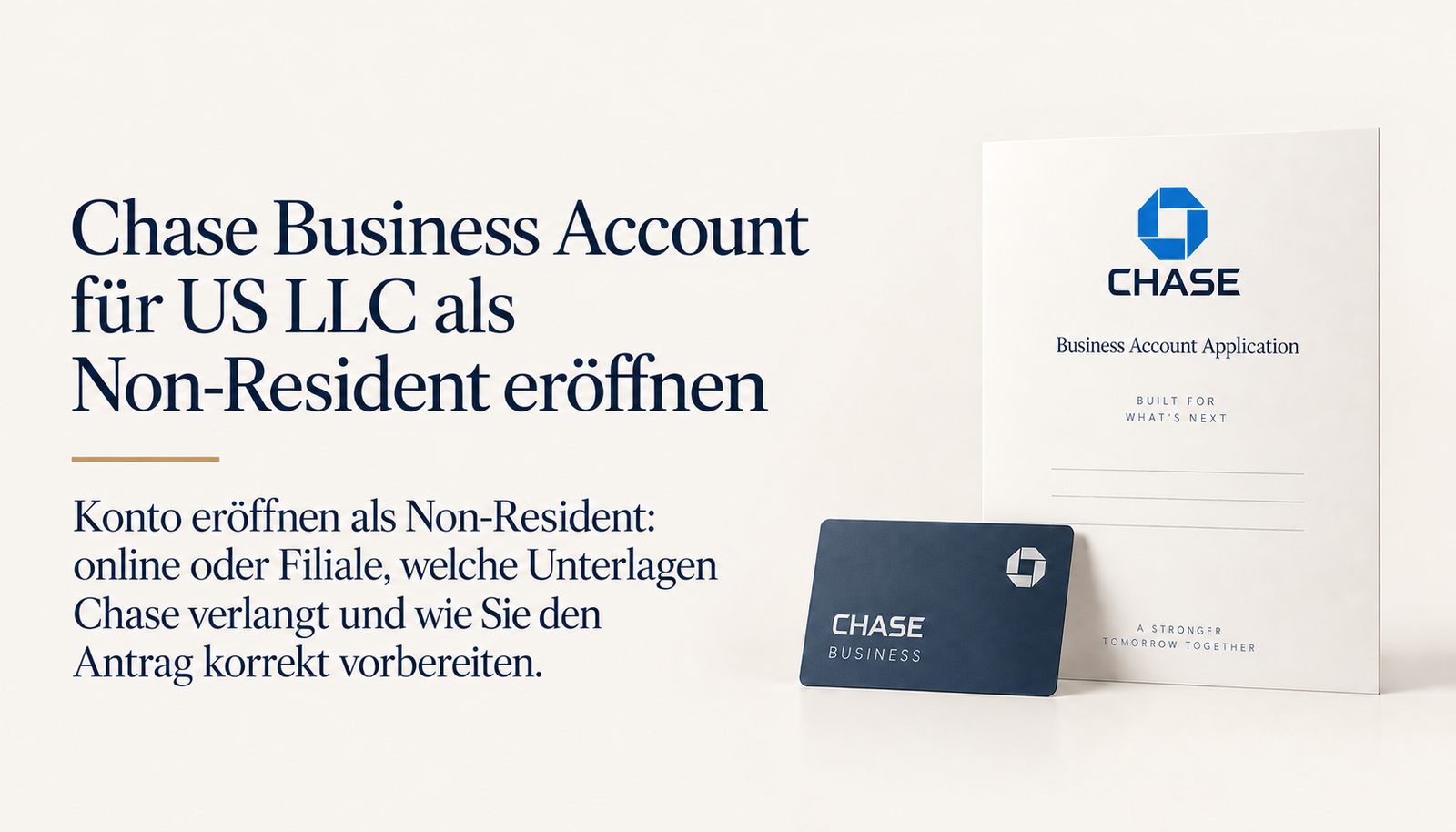Chase Business Account für US LLC als Non-Resident eröffnen