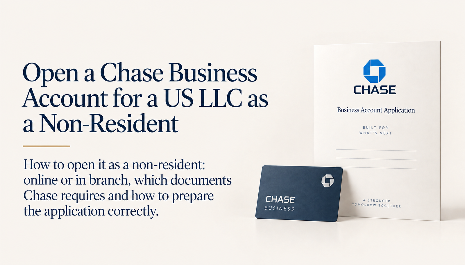 Open a Chase Business Account for a US LLC as a Non-Resident