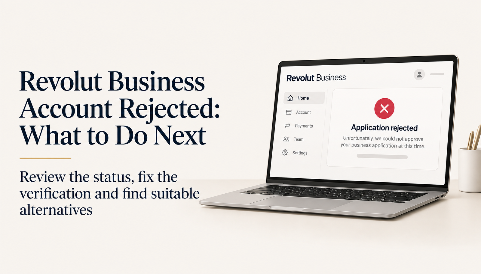 Revolut Business Account Rejected: What to Do Next